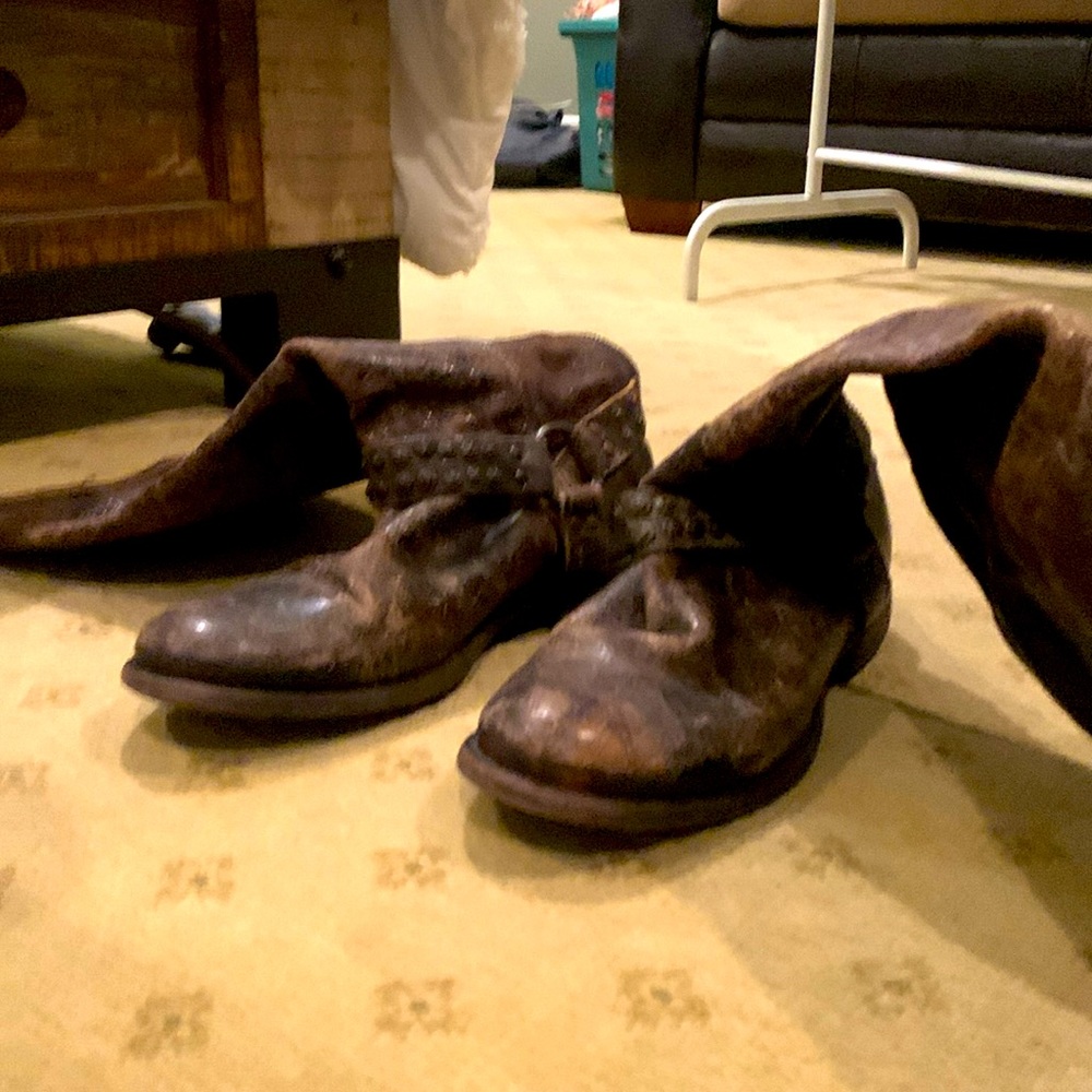 Weathered Frye boots